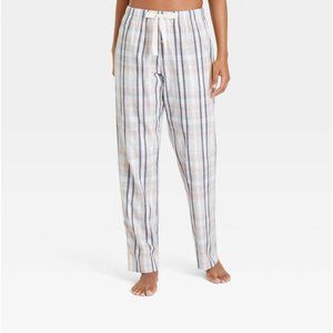 Womens Perfectly Cozy Flannel Plaid Pajama Pants Stars Above Gray S